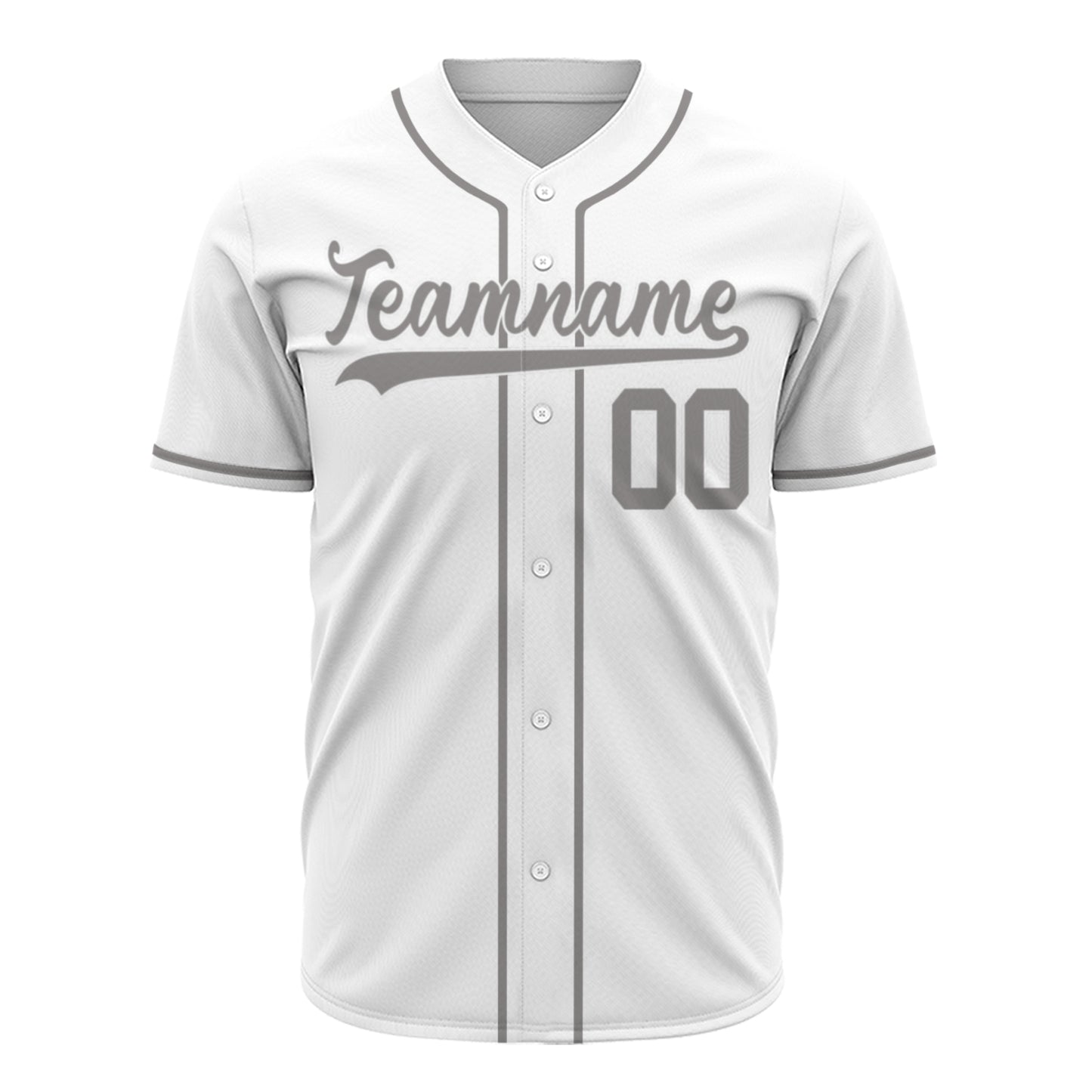 Custom Baseball Jersey - Personalized White Shirt with Grey Piping - Full Sublimation for Men Women- Personalized Team Sportswear printed or Stitched Name Number (Size S-8XL)