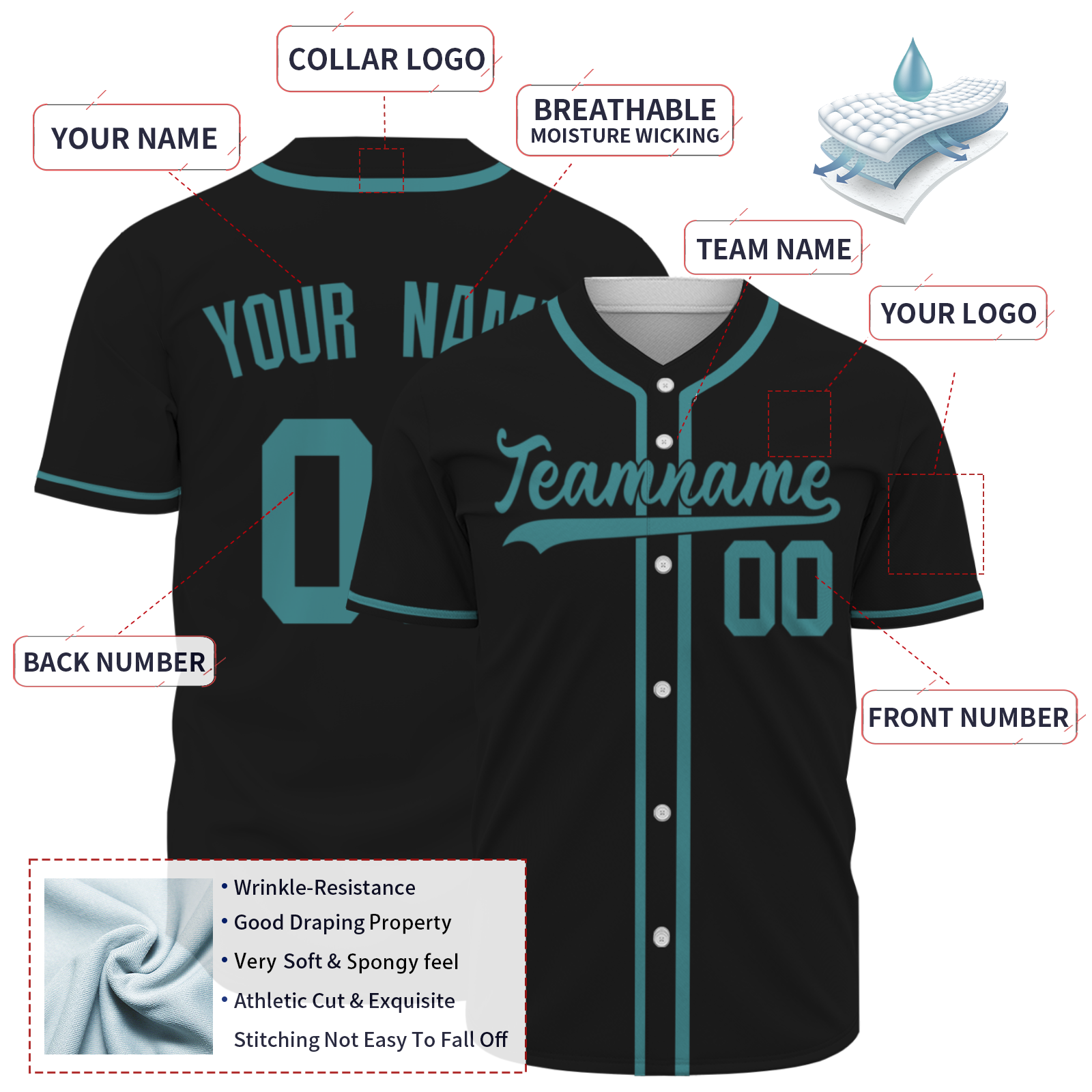 Custom Jersey Baseball T Shirt Custom NKAA Personalized Custom