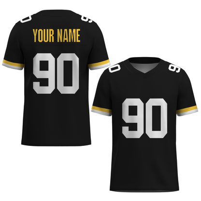 Custom Red White-Orange Authentic Football Jersey