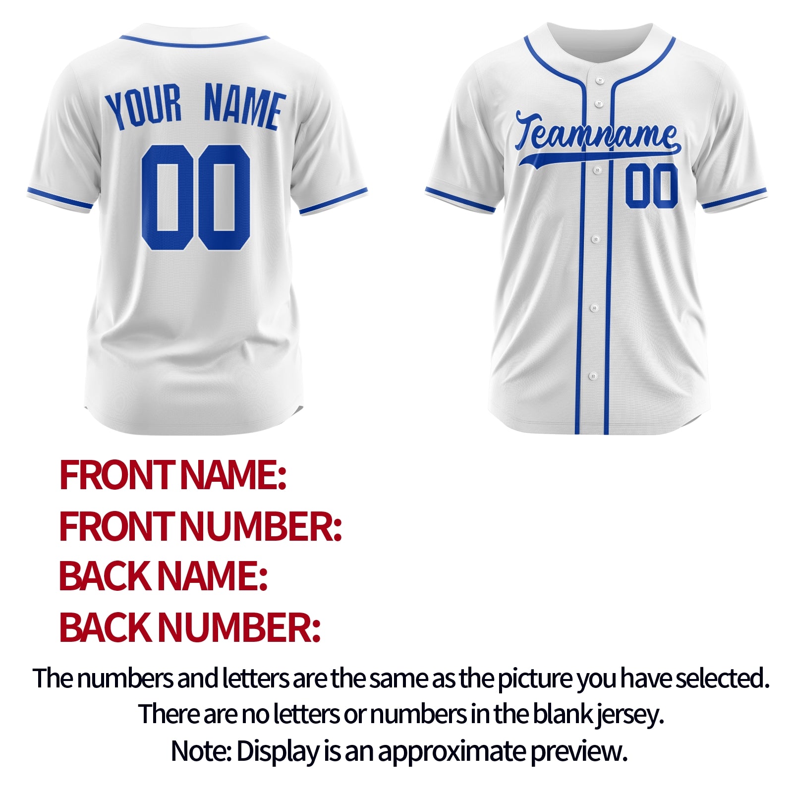 Custom White Blue-White Authentic Baseball Jersey