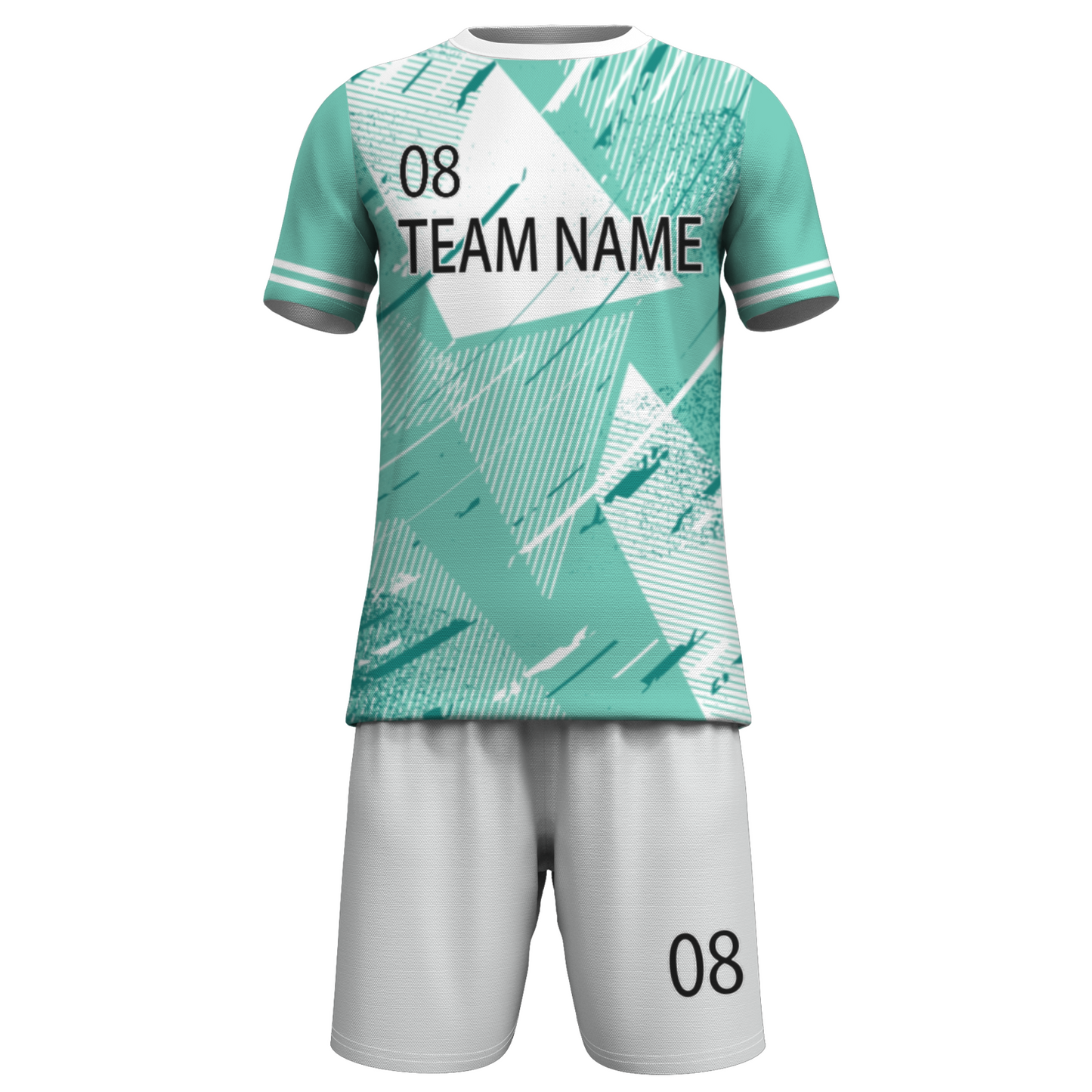 Custom White Black-White Sublimation Soccer Uniform Jersey