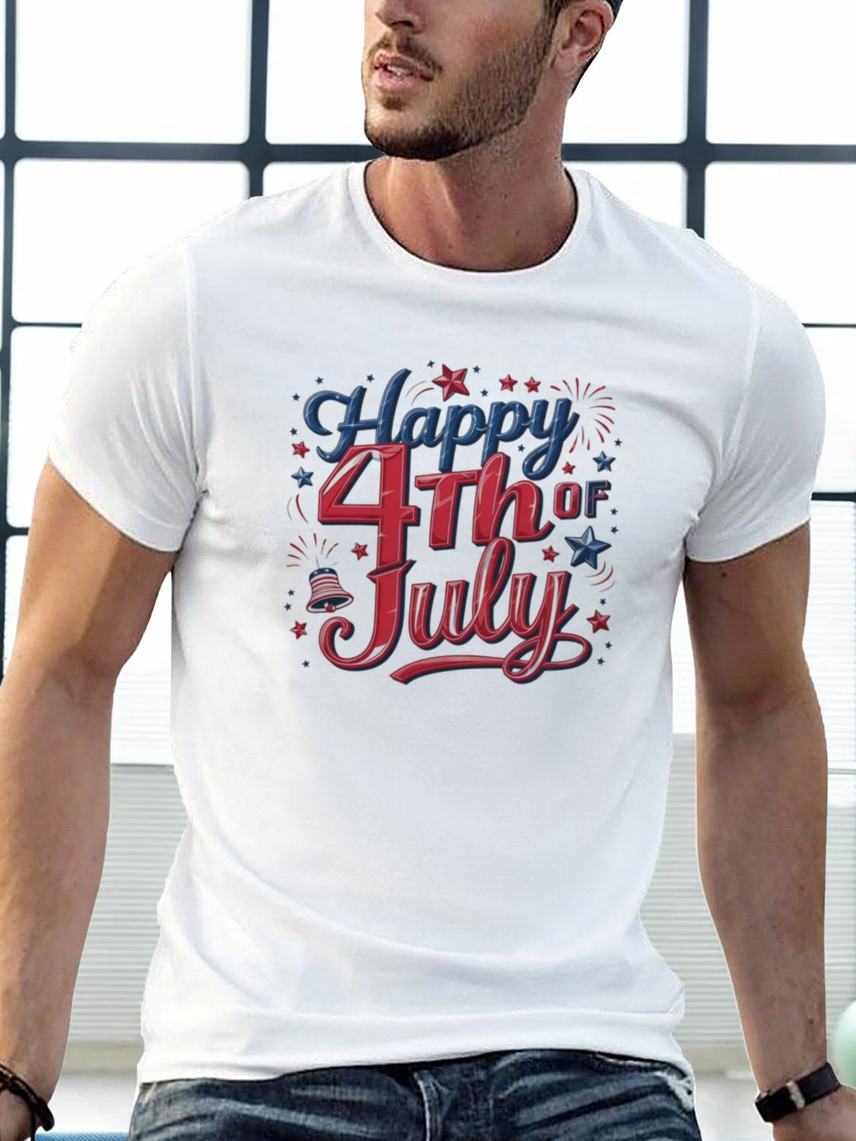 Men's T - Shirt, Vacation Graphic Print, Casual Round Neck Short  Sleeve shirt For Traveler & Daily