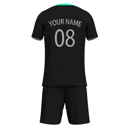 Custom White Black-White Sublimation Soccer Uniform Jersey