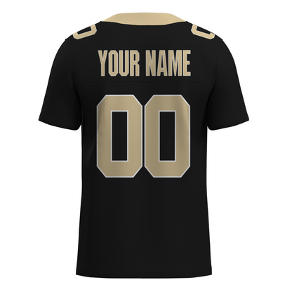 Custom Red White-Black Authentic 3D Football Jersey