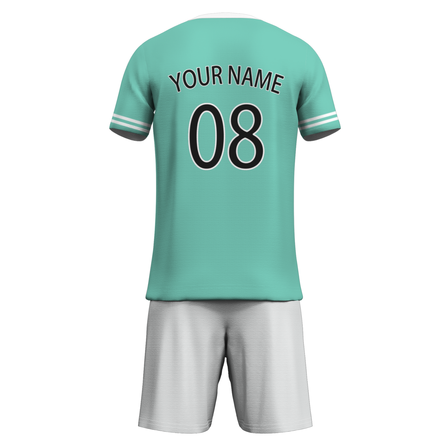 Custom White Black-White Sublimation Soccer Uniform Jersey