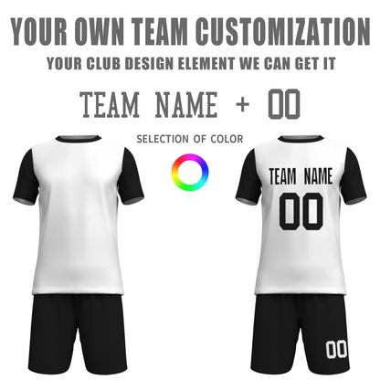 Custom White Yelow Sublimation Soccer Uniform Jersey