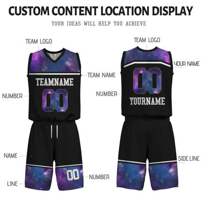 Custom Purple Camouflage White Lilac Basketball Uniform Jersey