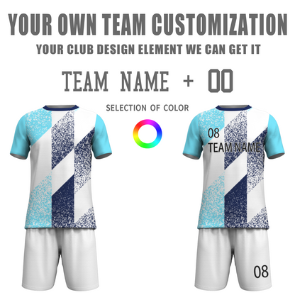 Custom White Black-White Sublimation Soccer Uniform Jersey
