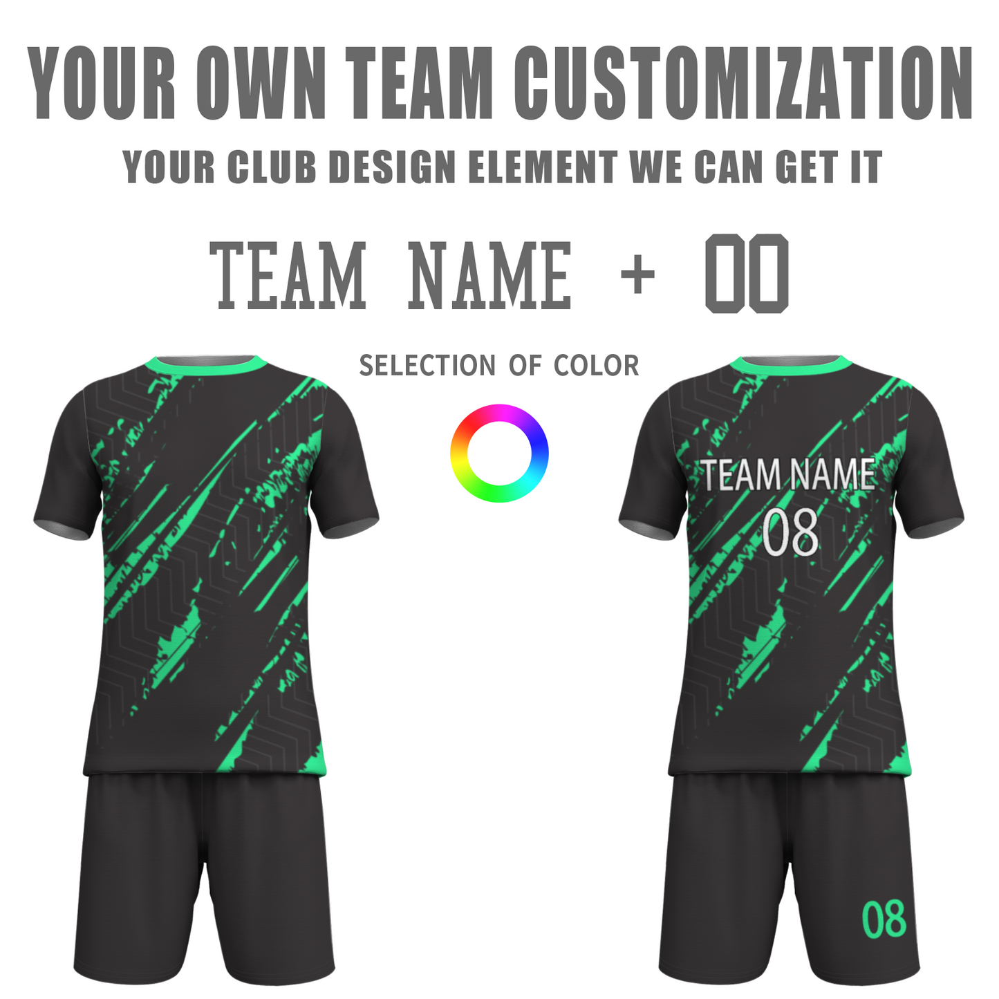 Custom White Black-White Sublimation Soccer Uniform Jersey