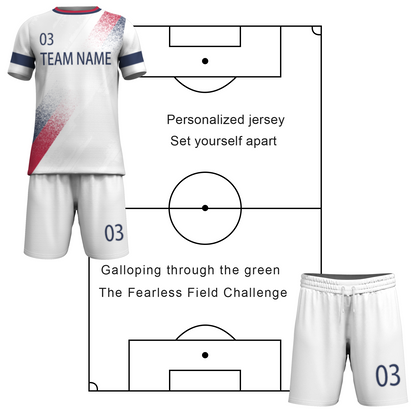 Custom White Black-White Sublimation Soccer Uniform Jersey