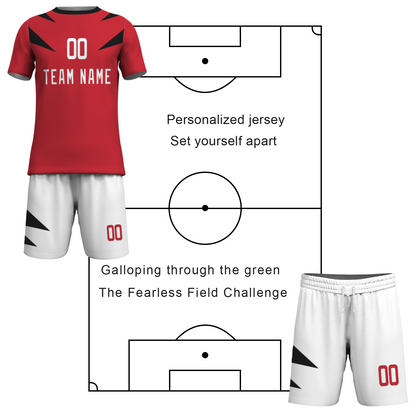 Custom White Black Sublimation Soccer Uniform Jersey
