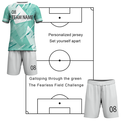 Custom White Black-White Sublimation Soccer Uniform Jersey