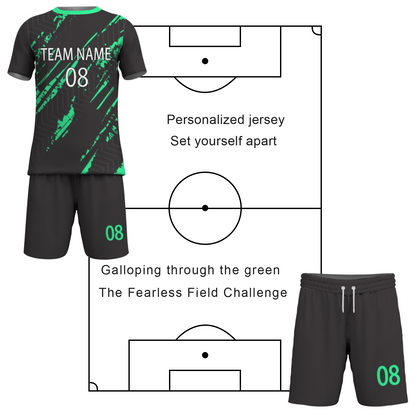 Custom White Black-White Sublimation Soccer Uniform Jersey