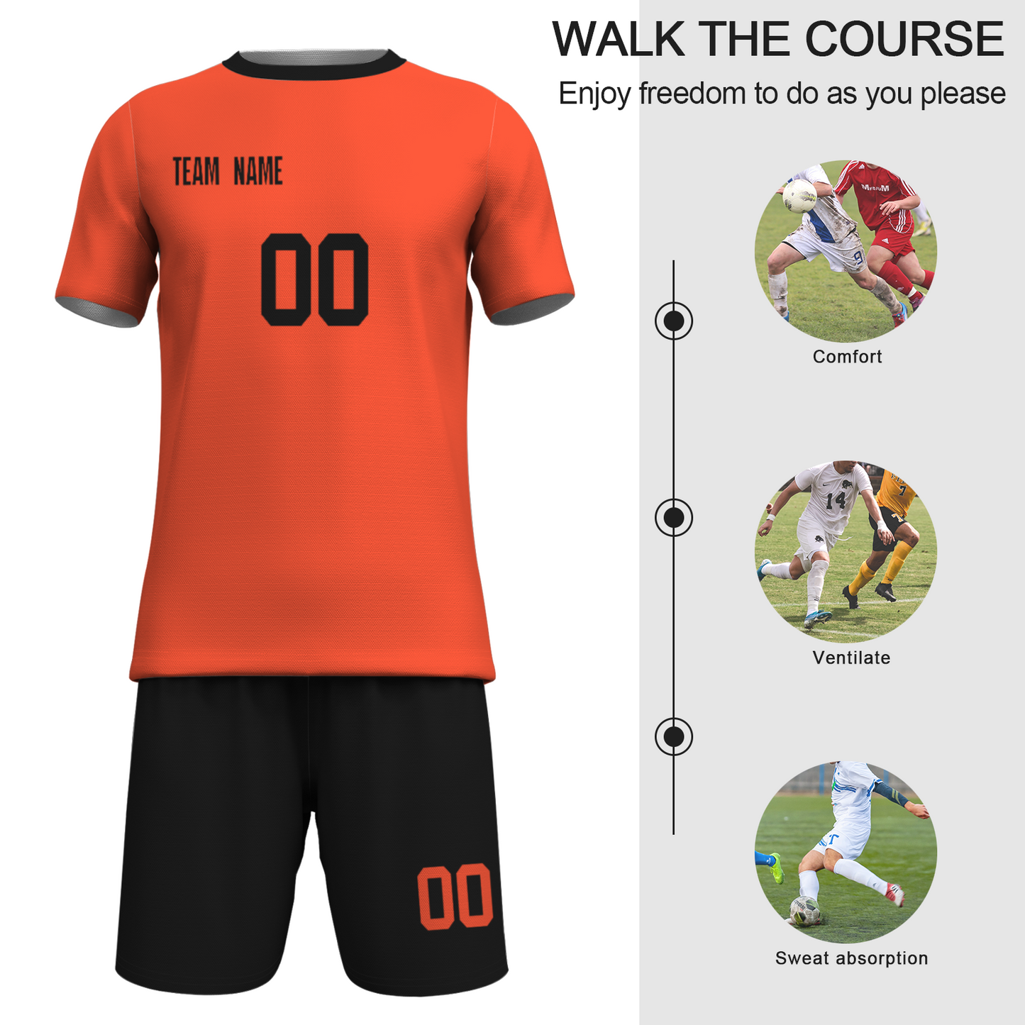 Custom  Fluorescent Green Black Sublimation Soccer Uniform Jersey