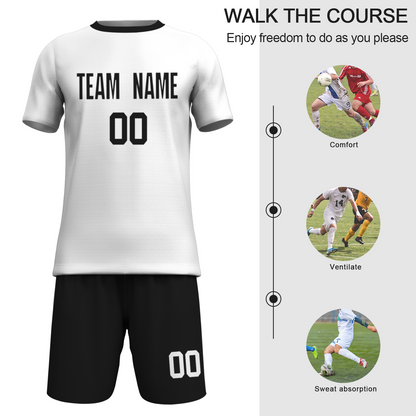 Custom  Fluorescent Green Black Sublimation Soccer Uniform Jersey