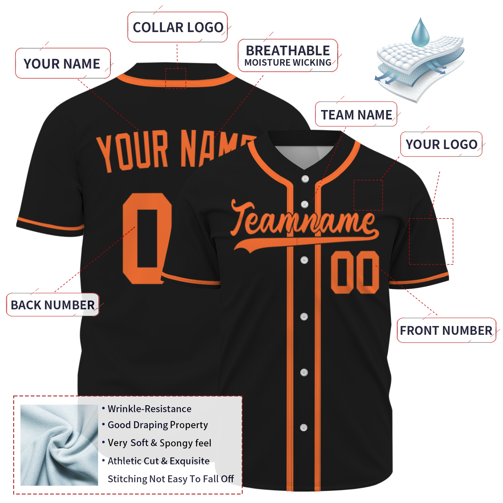 Customized Baseball Jersey for Men, Personalized Baseball Jersey   Custom Sports Fans Shirts Kids Youth Women