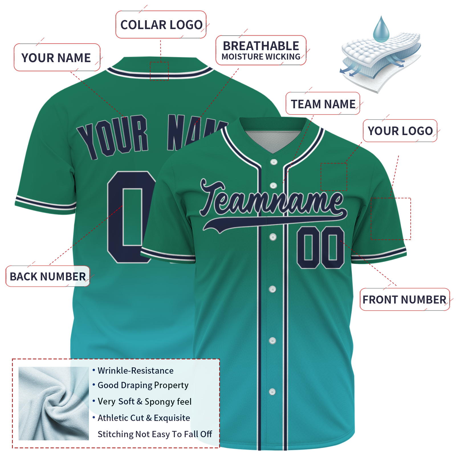 Customized Baseball Jersey for Men, Personalized Baseball Jersey   Custom Sports Fans Shirts Kids Youth Women