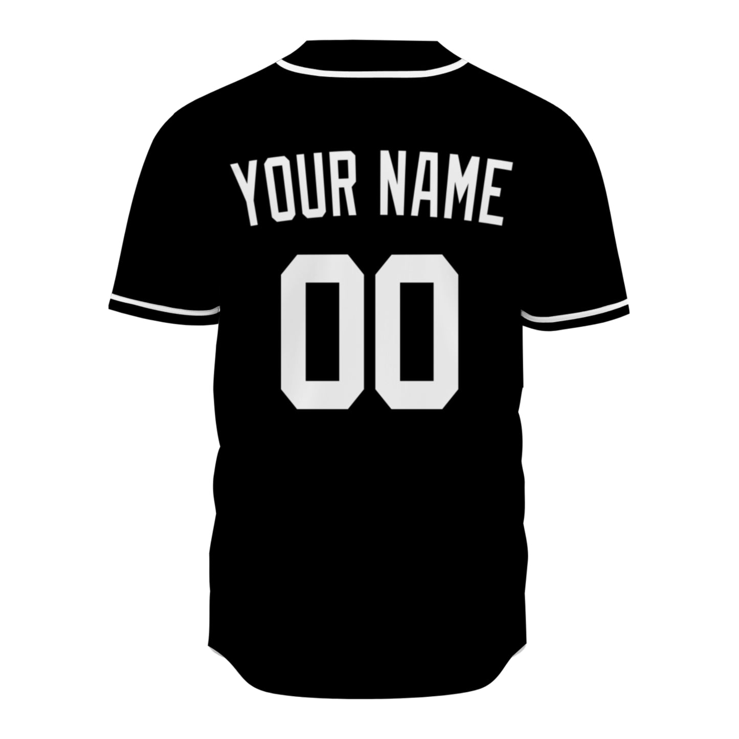 Custom Baseball Jersey - Personalized Black Shirt with White Piping - Full Sublimation for Men Women- Personalized Team Sportswear printed or Stitched Name Number (Size S-8XL)