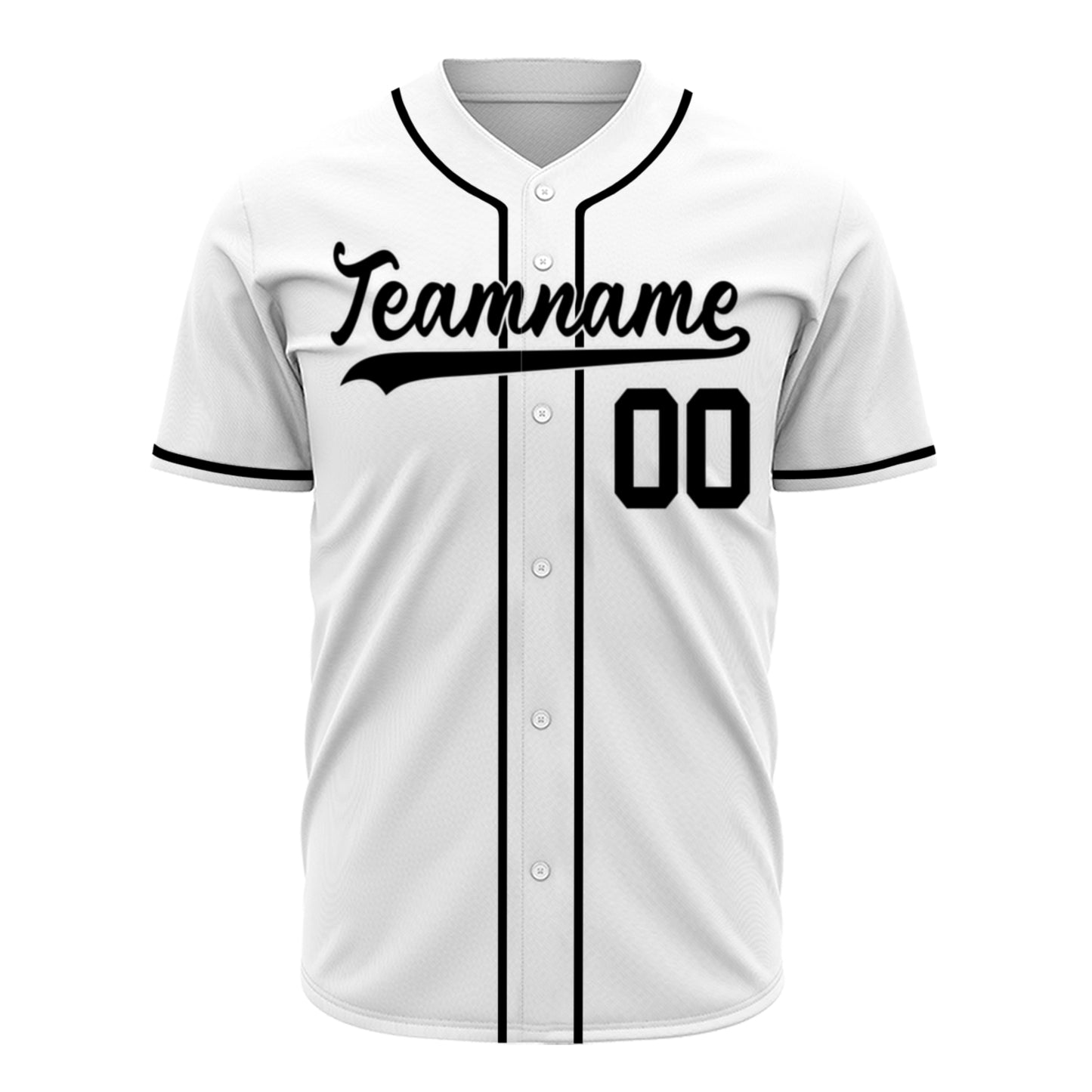 Custom Baseball Jersey - Personalized White Shirt with Black Piping - Full Sublimation for Men Women- Personalized Team Sportswear printed or Stitched Name Number (Size S-8XL)