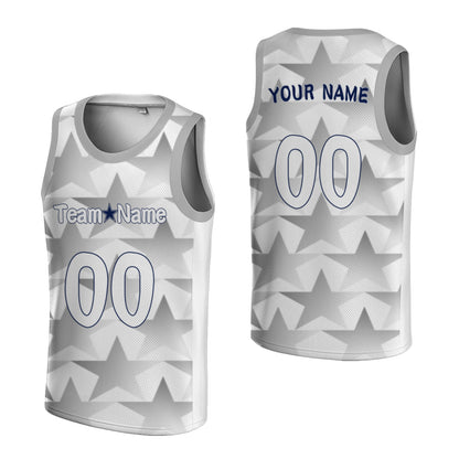 Custom Basketball Jersey - Personalized Star Print Tank Top - Full Sublimation