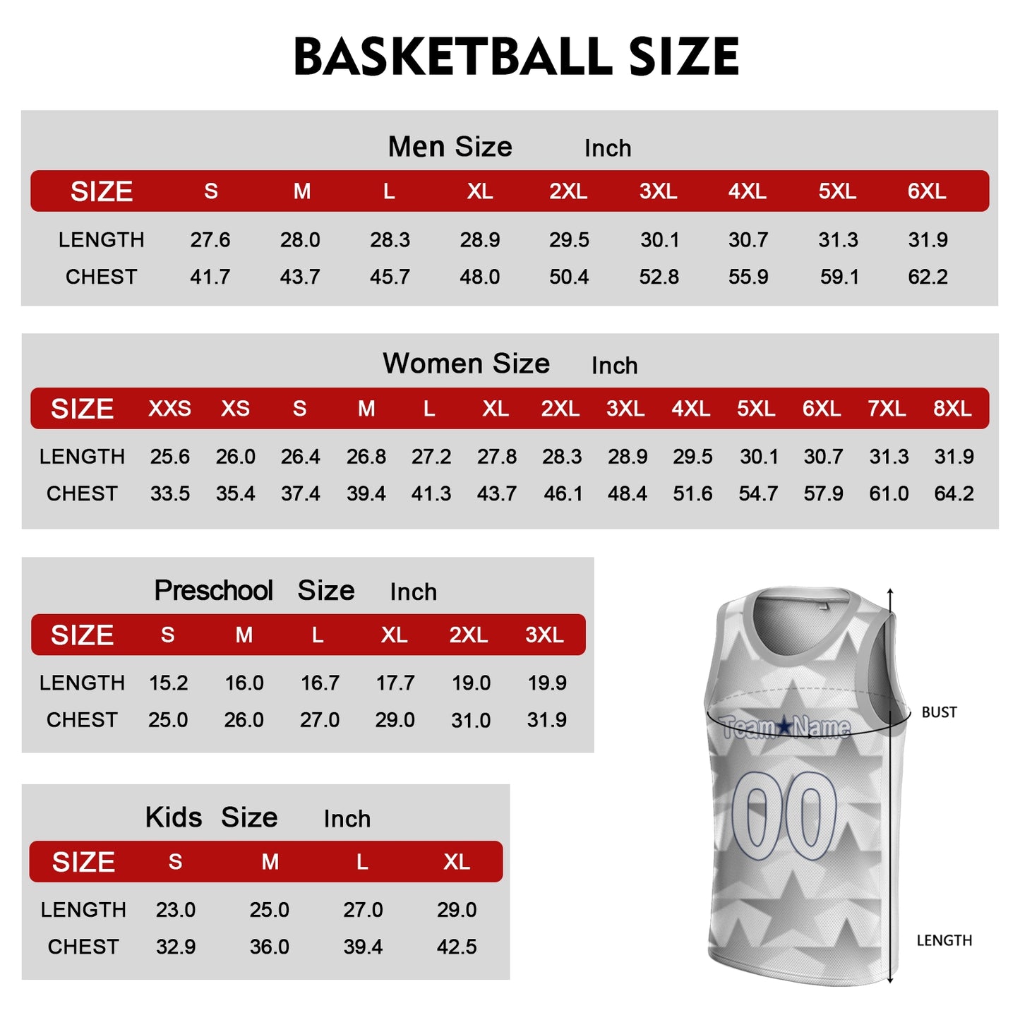 Custom Basketball Jersey - Personalized Star Print Tank Top - Full Sublimation