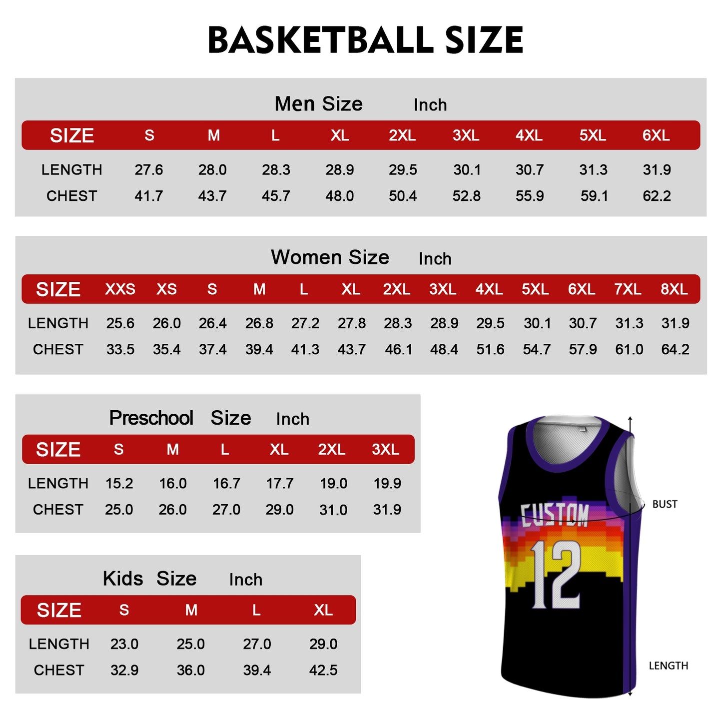 Custom Basketball Jersey - Personalized Pixel Art Sunset Design - Full Sublimation Tank Top