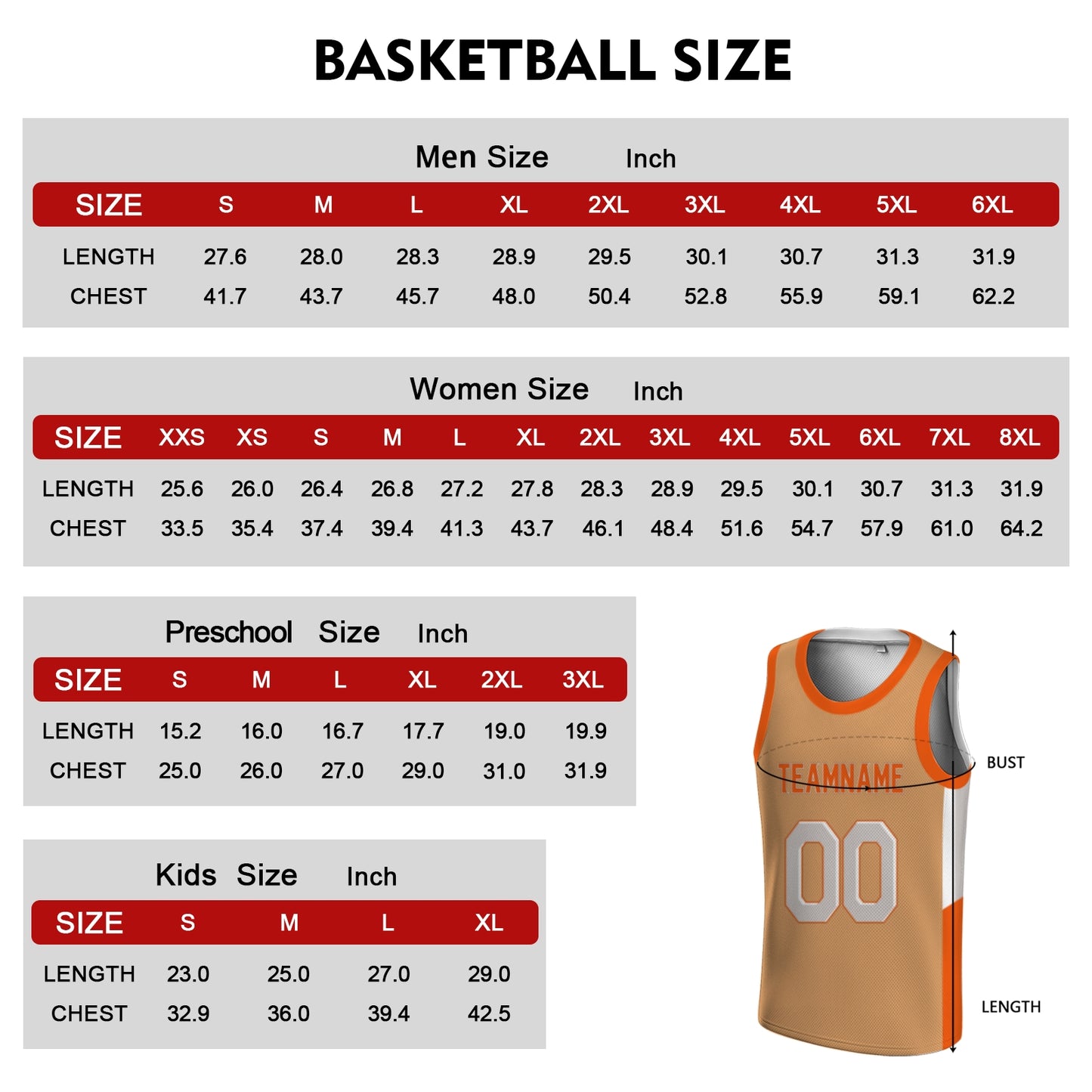 Custom Basketball Jersey - Personalized Tan Tank Top with Orange Trim - Full Sublimation