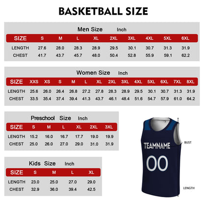 Custom Basketball Jersey - Personalized Navy Tank Top with Shoulder Panel Design - Full Sublimation