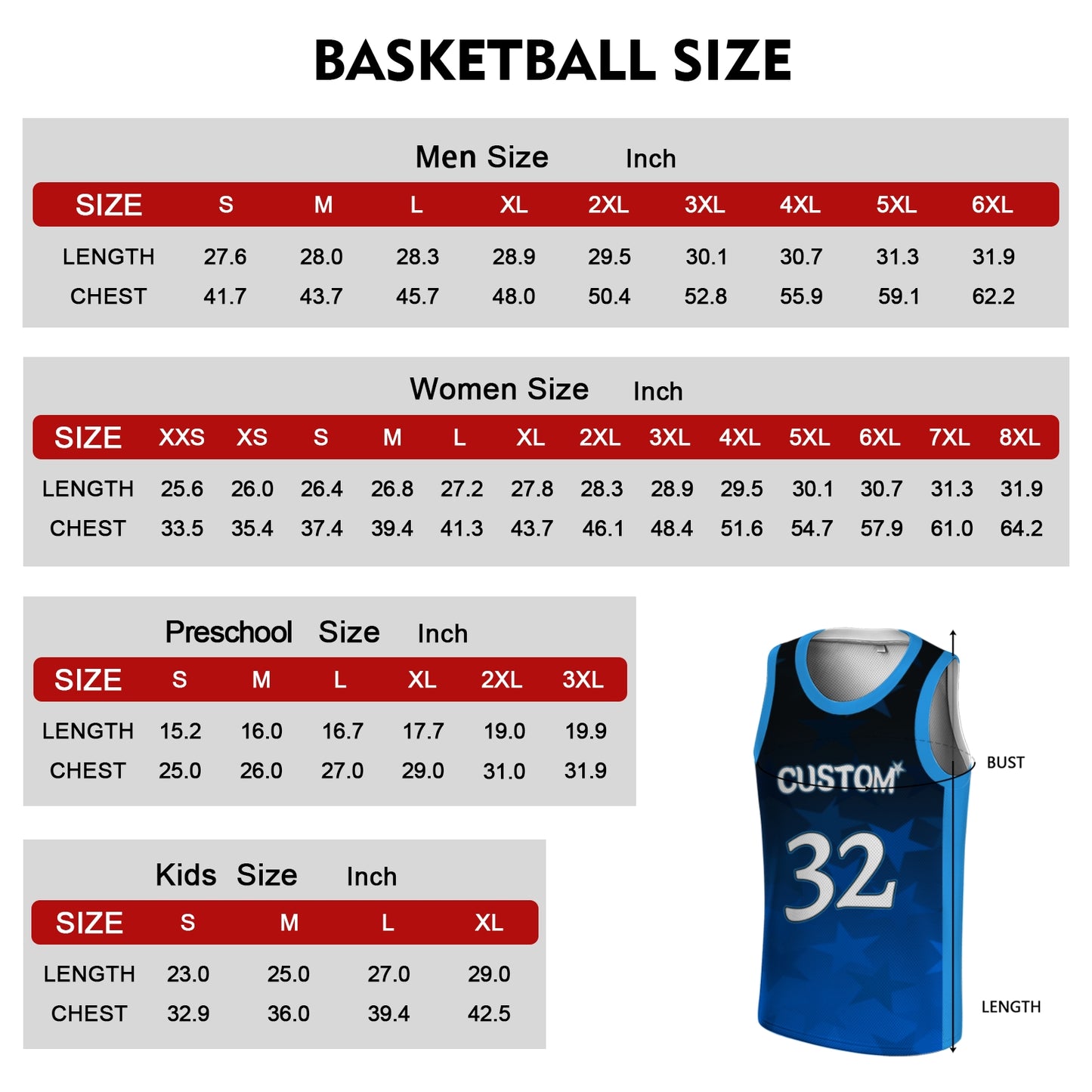 Custom Basketball Jersey - Personalized Blue Gradient Tank Top with Star Print - Full Sublimation