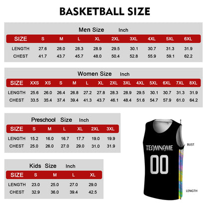 Custom Blue Basketball Jersey - Multi-Stripe Side Panel Design - Professional Team Uniform