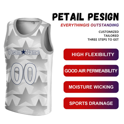 Custom Basketball Jersey - Personalized Star Print Tank Top - Full Sublimation