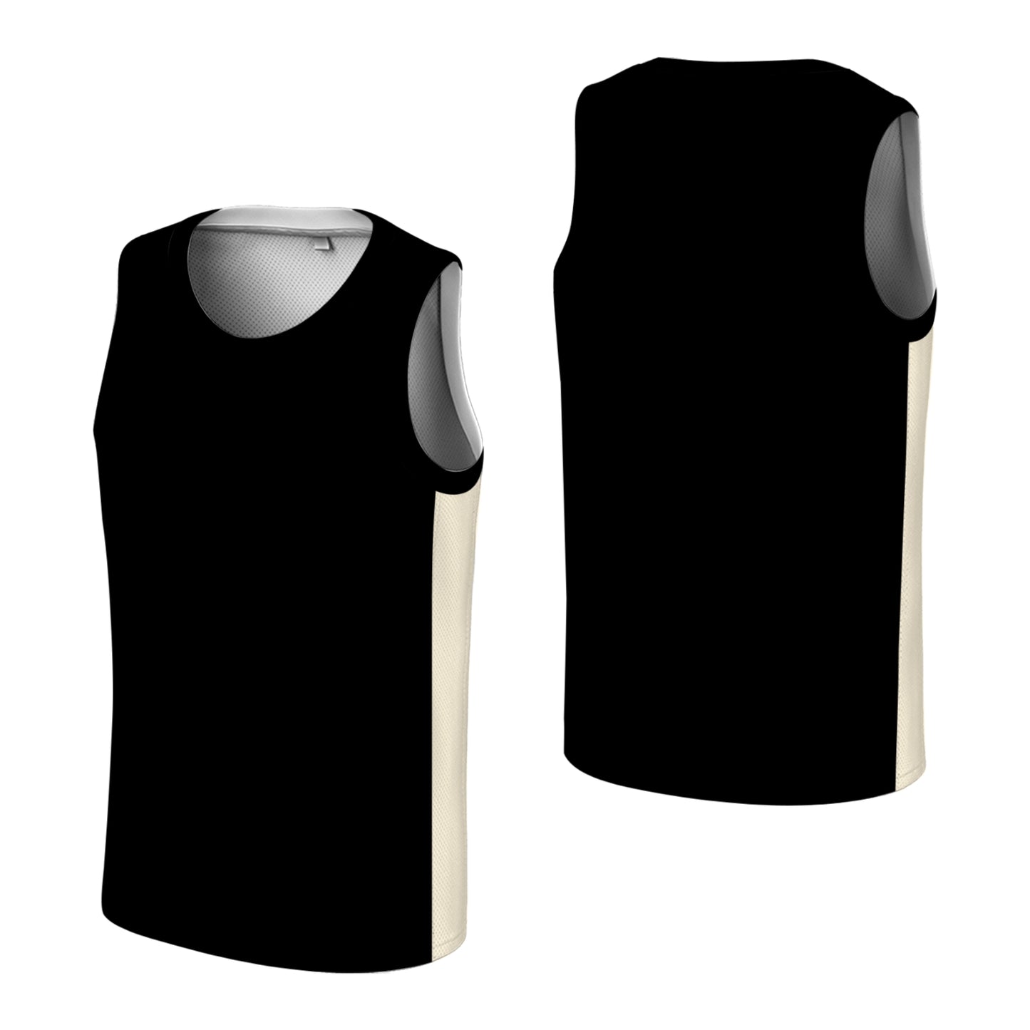 Custom Basketball Jersey - Personalized Black Tank Top with Orange & Pink Graphic - Full Sublimation
