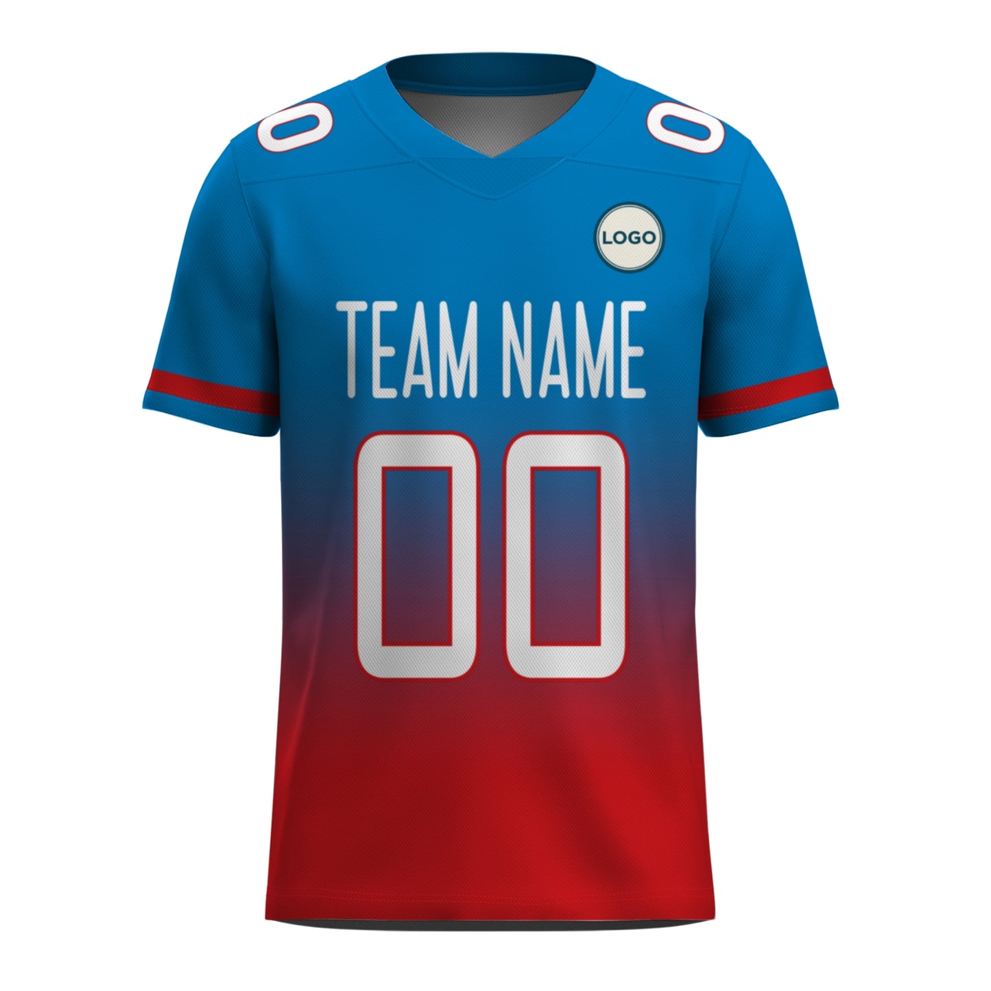 Custom Football Jersey - Navy & Orange Gradient Team Uniform - Full Sublimation