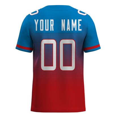 Custom Football Jersey - Navy & Orange Gradient Team Uniform - Full Sublimation