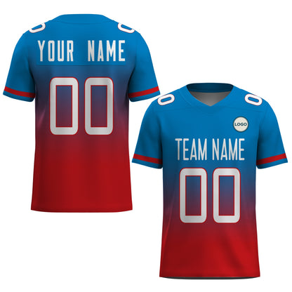 Custom Football Jersey - Navy & Orange Gradient Team Uniform - Full Sublimation