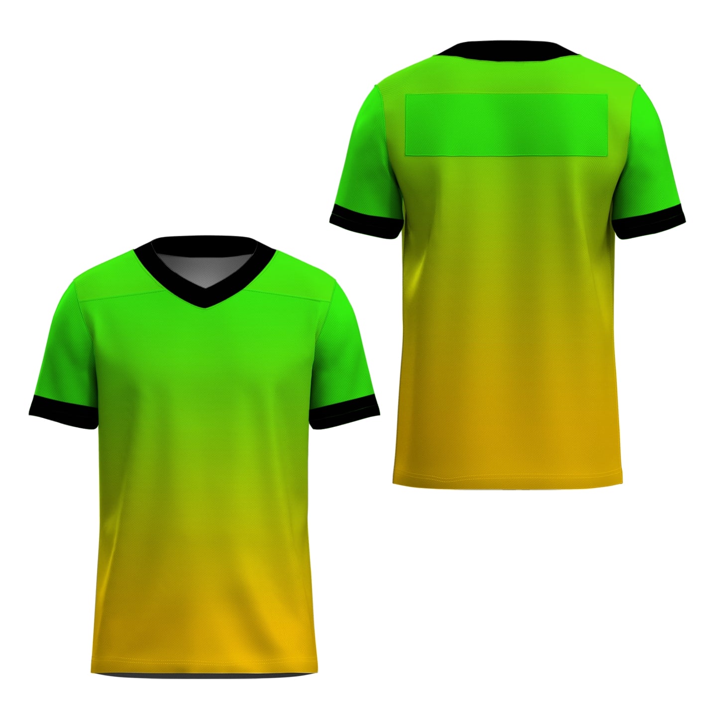 Custom Football Jersey - Personalized Gradient Design in Green & Yellow - Full Sublimation