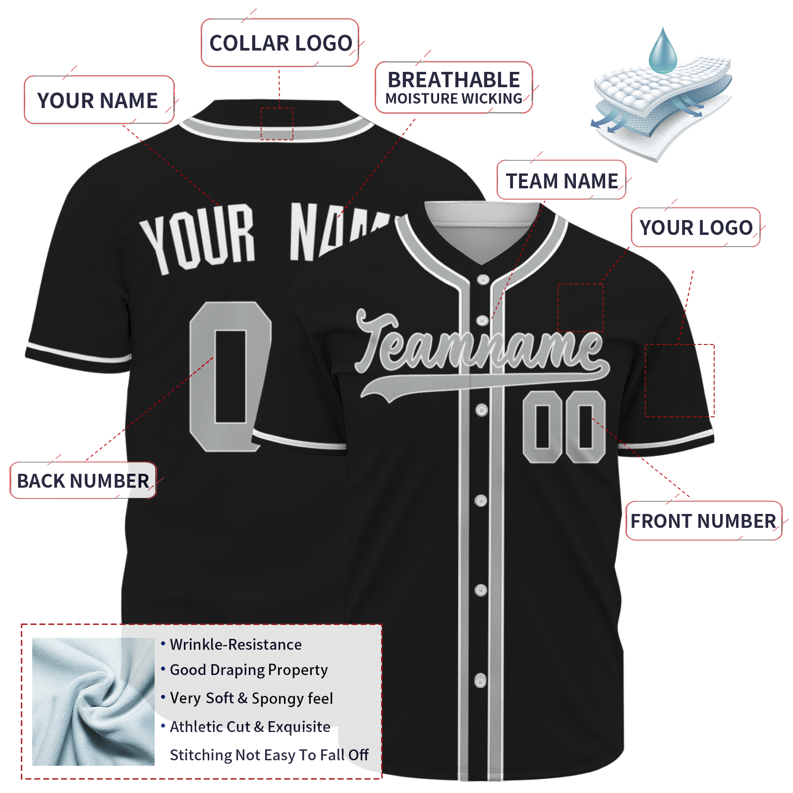 Customized Baseball Jersey for Men, Personalized Baseball Jersey   Custom Sports Fans Shirts Kids Youth Women