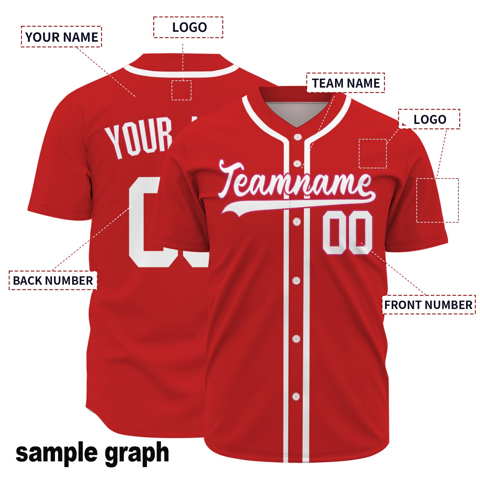 Customized Baseball Jersey for Men, Personalized Baseball Jersey   Custom Sports Fans Shirts Kids Youth Women