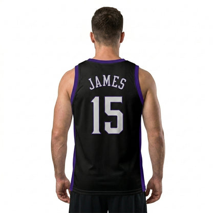 Custom Basketball Jersey - Personalized Pixel Art Sunset Design - Full Sublimation Tank Top