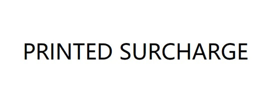 Printed-Surcharge (Do Not Remove)
